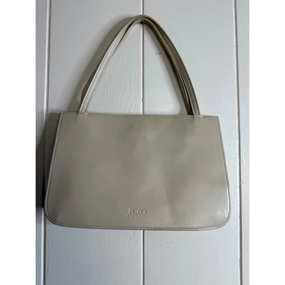 BCBG‎ Max Azria Satchel Bag Women's Beige Laser Cut Purse Handbag Designer NWT